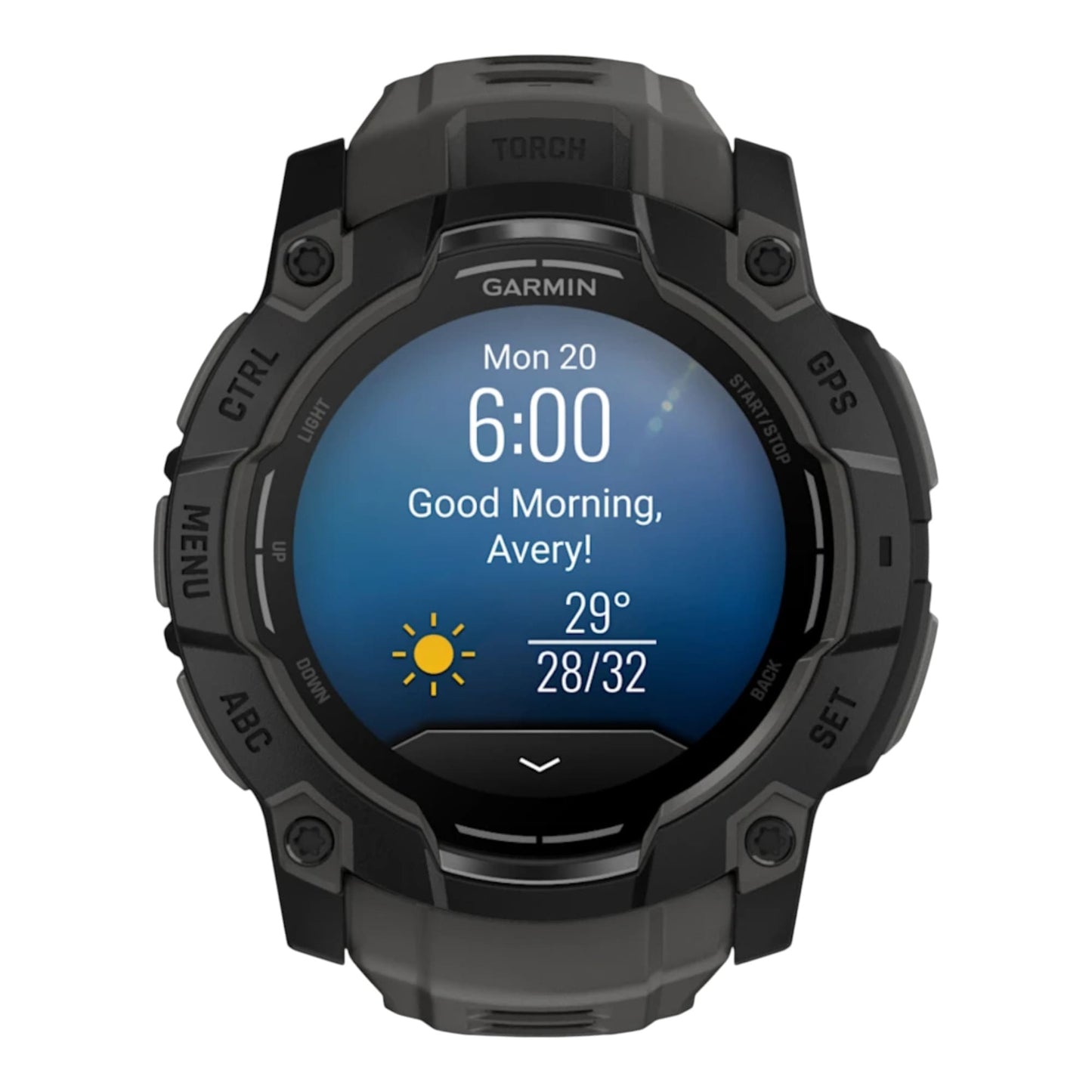 GARMIN - Instinct® 3 – 50 mm - AMOLED Noir avec bracelet gris charbon - 010-03020-00