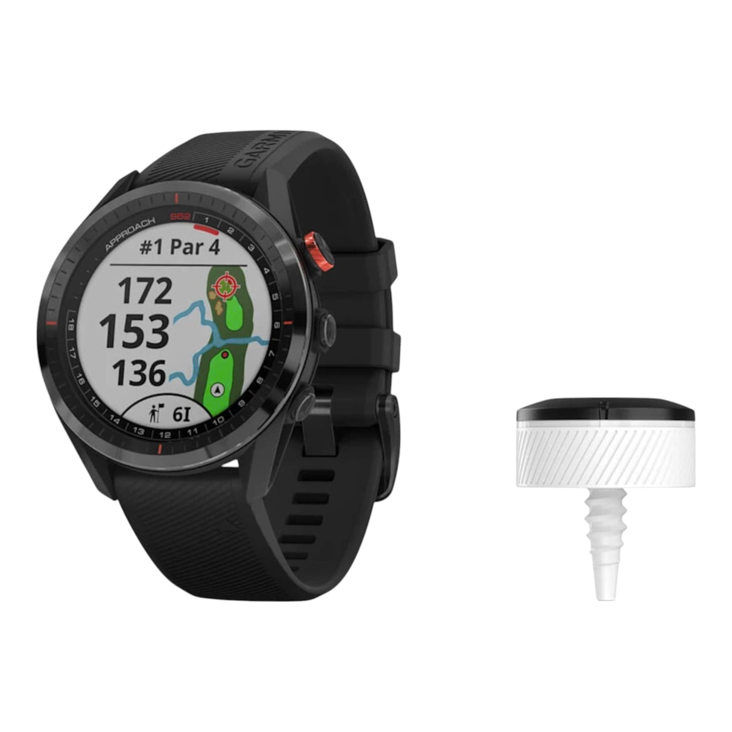 GARMIN - Approach® S62 Bundle Céramique noir avec bracelet noir Pack - 010-02200-02
