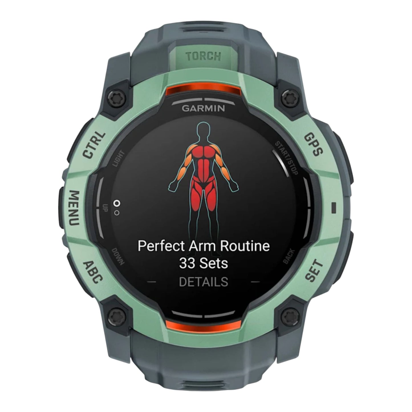 GARMIN - Instinct® 3 – 50 mm - AMOLED  Vert d'eau avec bracelet bleu crépuscule - 010-03020-01