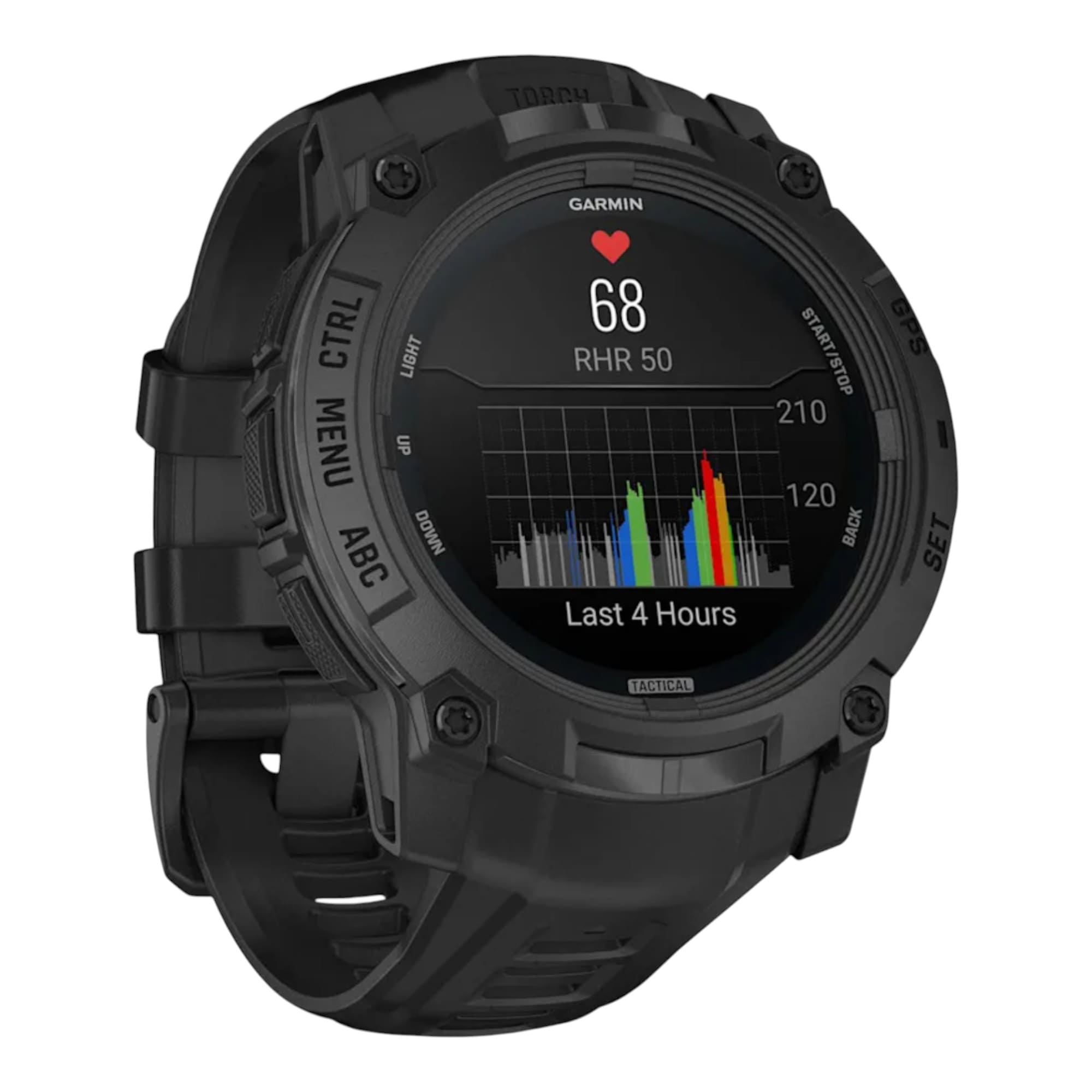 GARMIN -Instinct® 3 -  50 mm, AMOLED, Tactical Edition  Noire avec bracelet noir - 010-03020-50