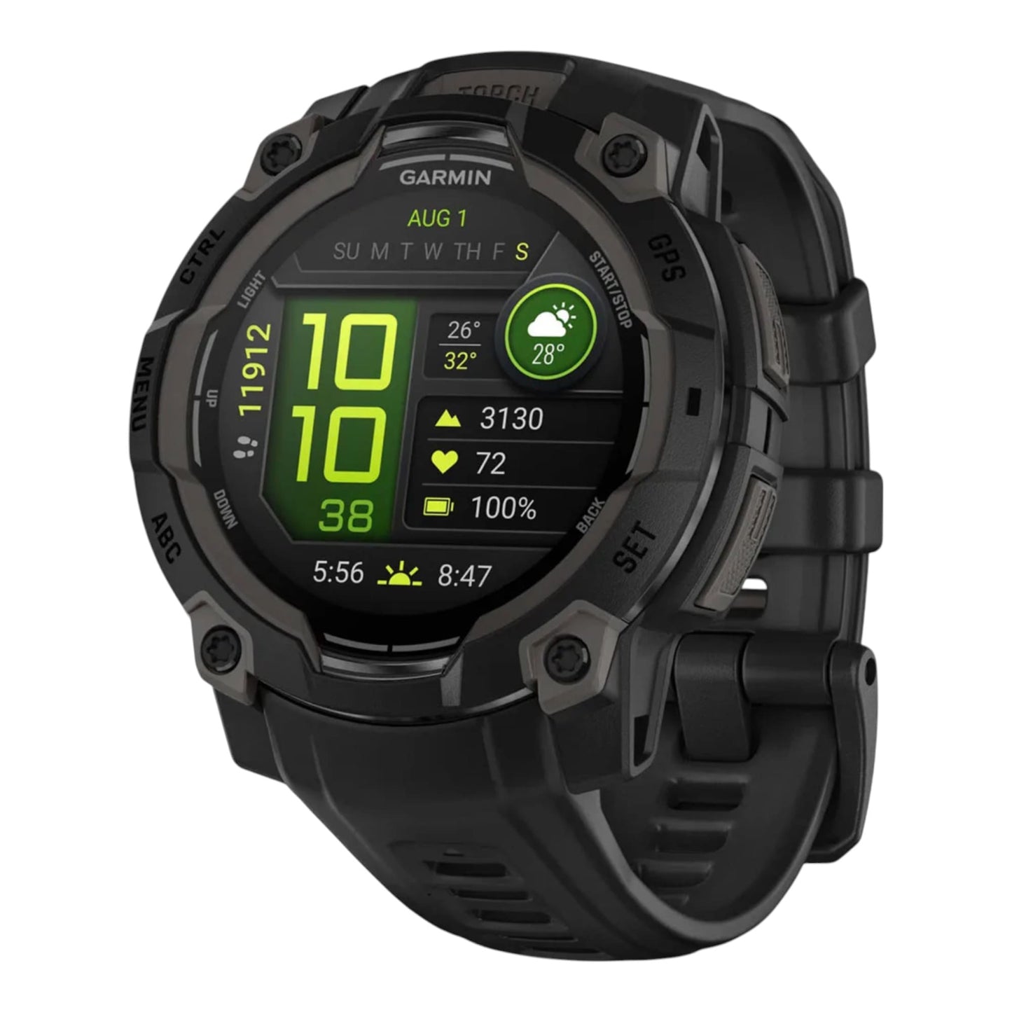 GARMIN - Instinct® 3 – 45 mm - AMOLED  Noir avec bracelet noir - 010-02936-00