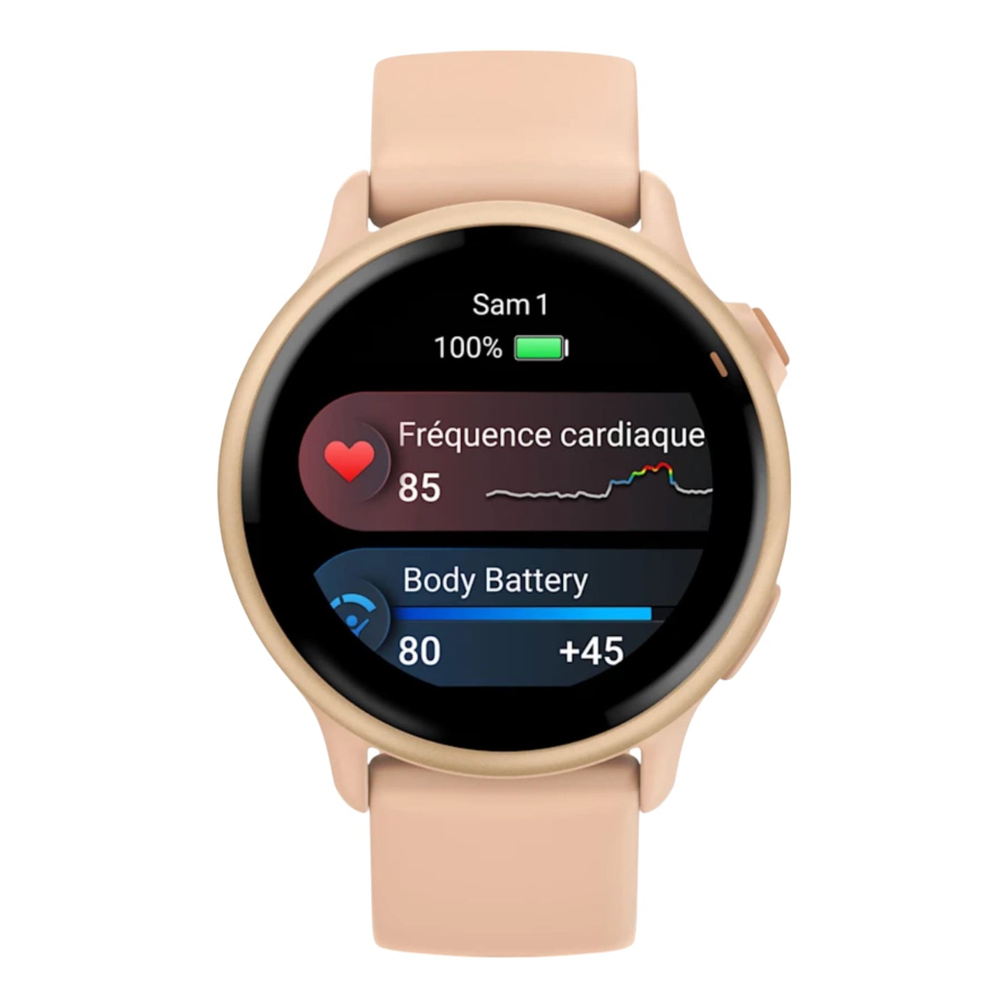 GARMIN - vívoactive® 6  Metallic Pink Dawn avec bracelet rose pêche - 010-02985-03