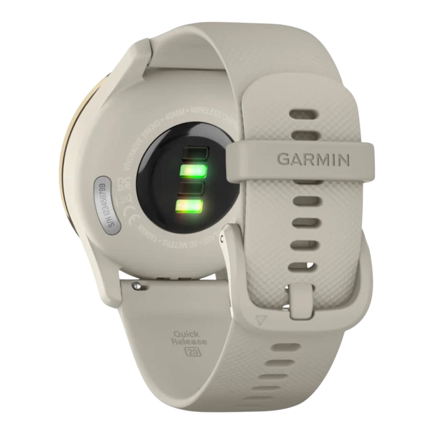 GARMIN - vívomove® Trend  Cream Gold avec bracelet silicone lin - 010-02665-02