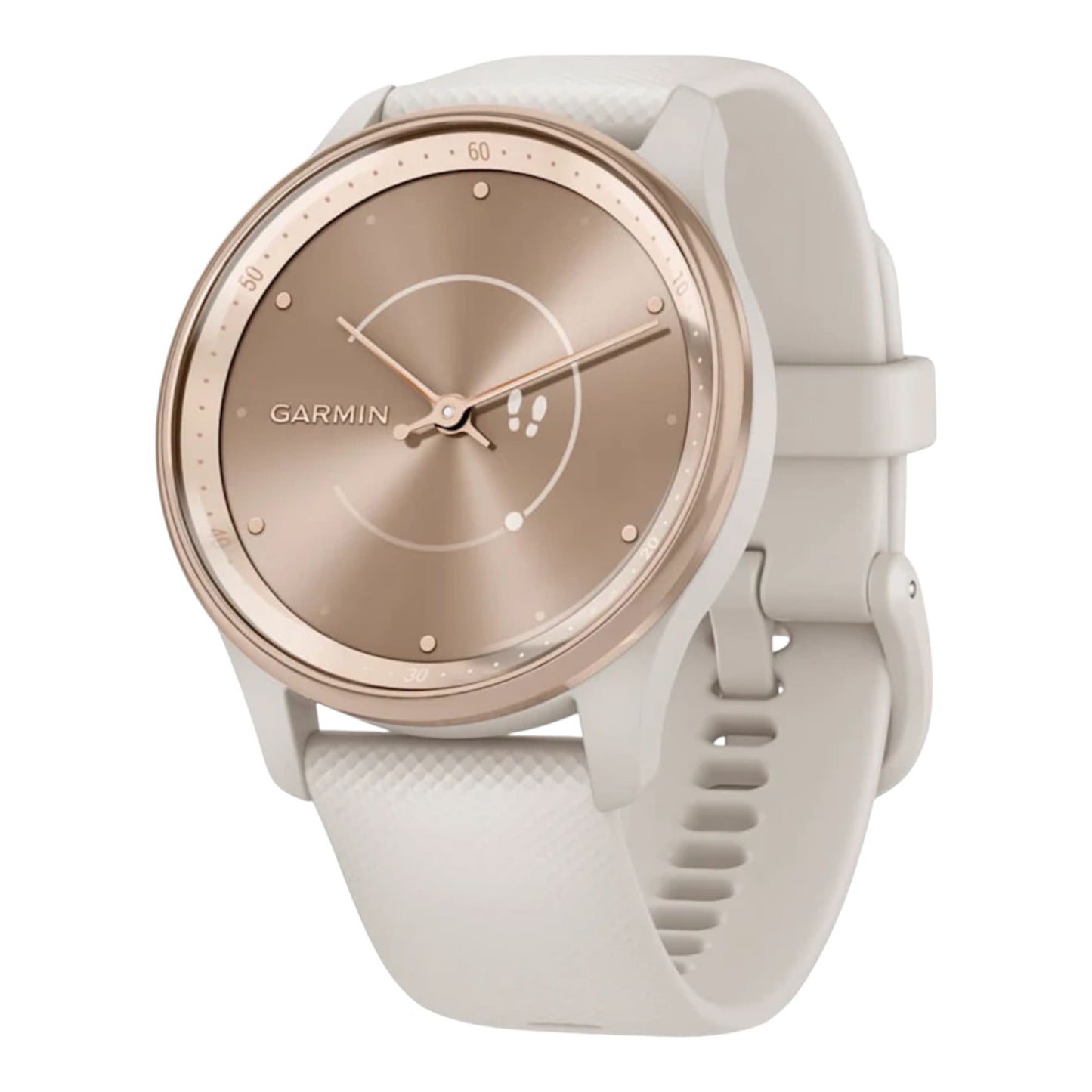 GARMIN -vívomove® Trend  Peach Gold avec bracelet silicone ivoire - 010-02665-01