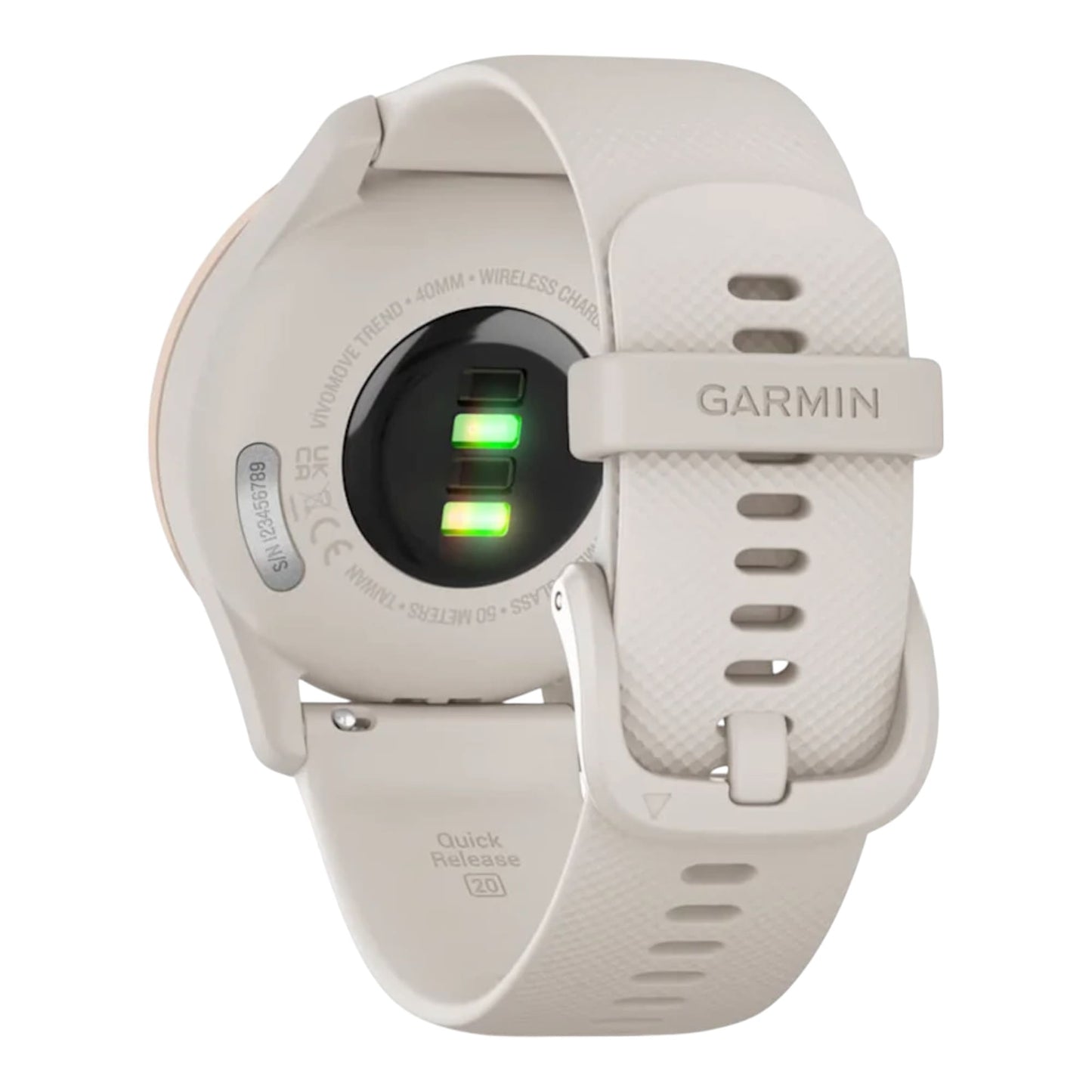 GARMIN -vívomove® Trend  Peach Gold avec bracelet silicone ivoire - 010-02665-01